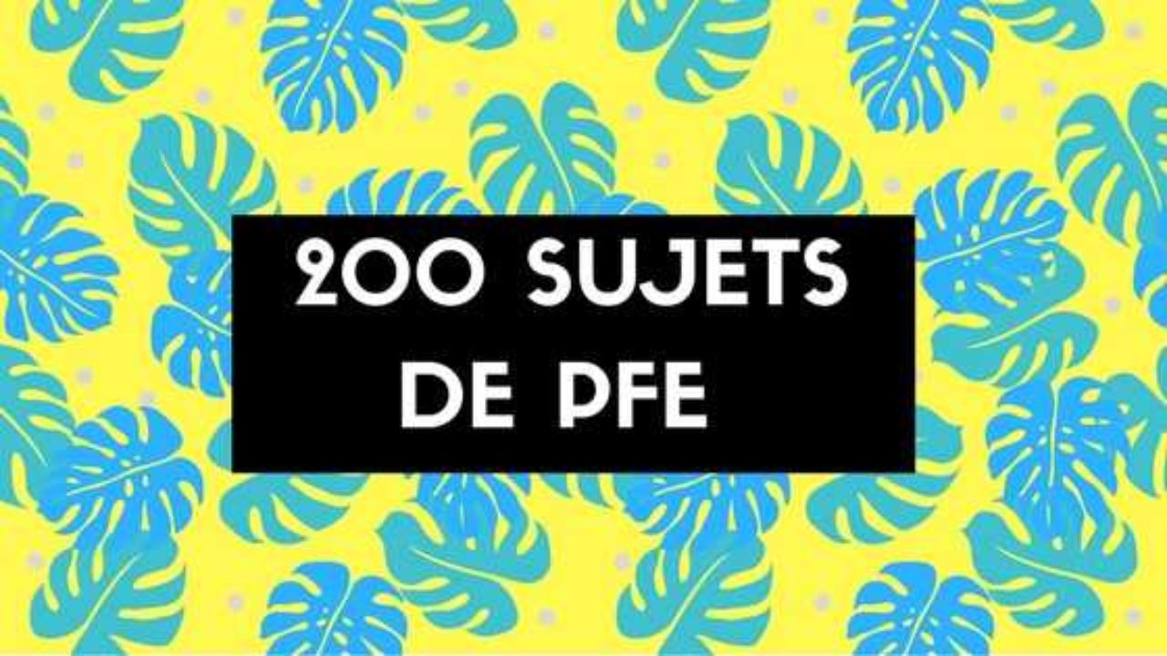 200 Sujets De Projet De Fin D Etudes Pfe Economie Economie Et Gestion