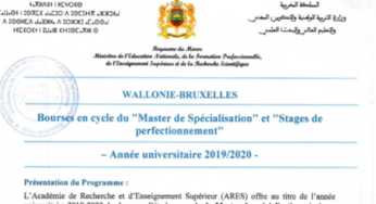 Bourses pour master spécialisé à Bruxelles 2019-2020